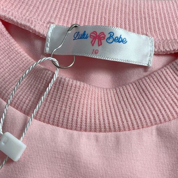 Lulu Bebe Lily Ballet Sequin Puff Sleeve Top Light Pink NWT size‎ 10 - Picture 5 of 5